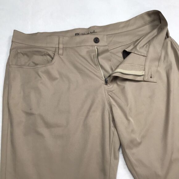 TRAVIS MATHEW Open To Close Golf Pant Men 38(40x32 fit) Tan Performance Stretch - Picture 4 of 16